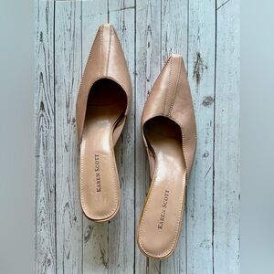 Karen Scott Women's Pink Pointed Toe Mules, Size 8.5